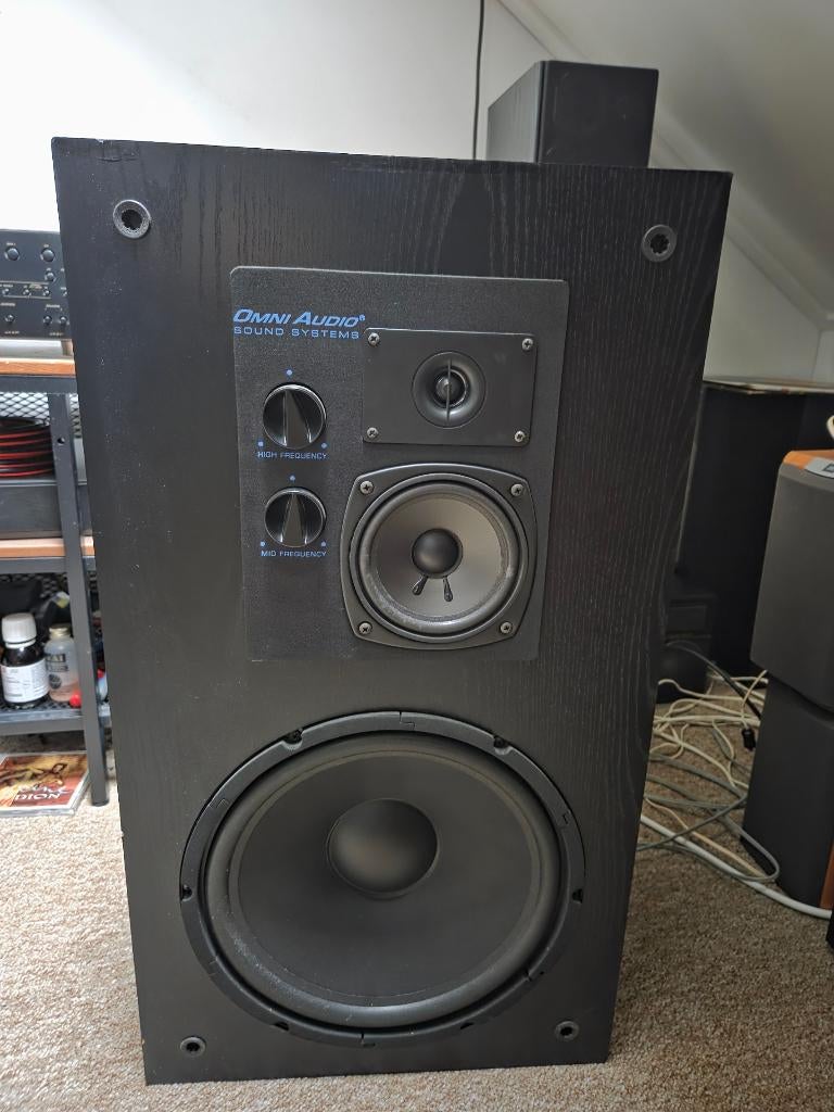 OMNI SA-12.3 3 weg set floorstandingspeakers, Audio, Tv en Foto, Luidsprekers, Gebruikt, Minder dan 60 watt, Front, Rear of Stereo speakers