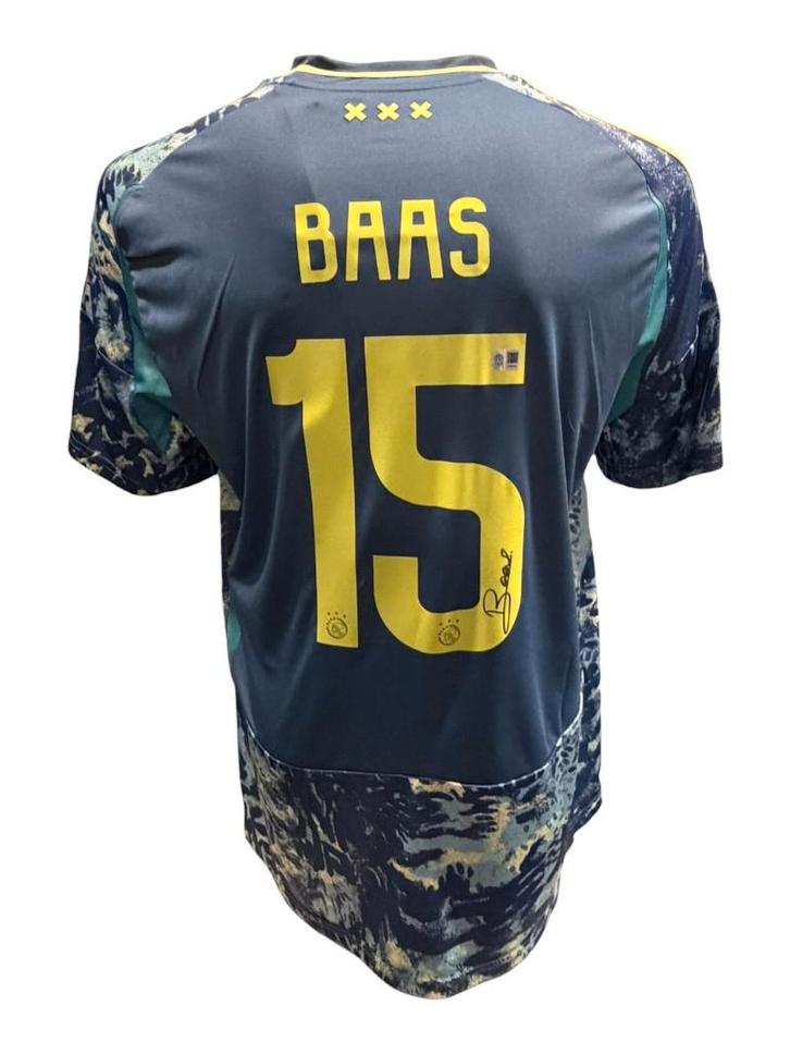 Yoeri Baas AFC Ajax 24/25  gesigneerd  Uit Shirt, Verzamelen, Sportartikelen en Voetbal, Zo goed als nieuw, Shirt, Ajax, Ophalen of Verzenden