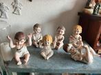 Set van 6 Antieke Piano Baby's – Bisque Porselein, Antiek en Kunst, Ophalen of Verzenden