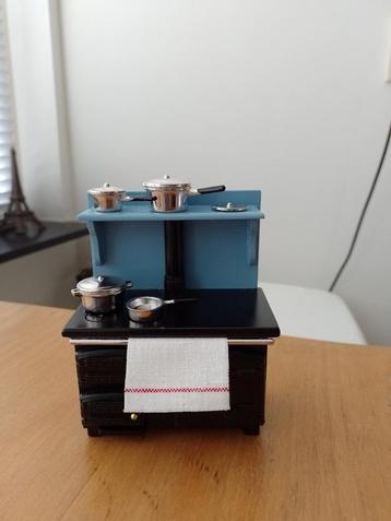 1:12 miniatuur theedoek / dweil wit rood voor poppenhuis beschikbaar voor biedingen