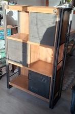 Industriële Kast Mangohout & Metaal, Huis en Inrichting, Ophalen, Met deur(en), 100 tot 150 cm, 100 tot 150 cm