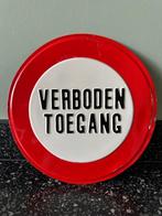 Mooi VERBODEN TOEGANG bord. 30 cm., Ophalen of Verzenden, Gebruikt, Reclamebord