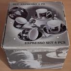 Espresso set 4 delig, Nieuw, Ophalen of Verzenden, Overige stijlen, Kop(pen) en/of Schotel(s)