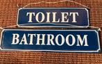 Emaille bordjes toilet en bathroom, Ophalen of Verzenden, Zo goed als nieuw