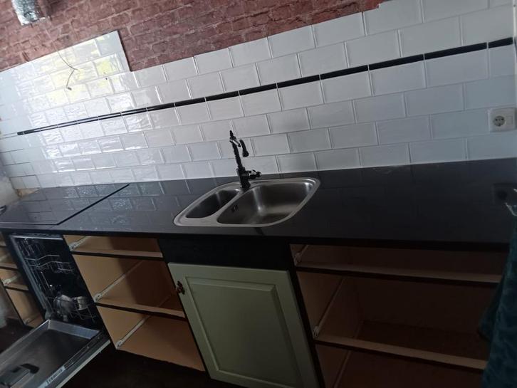 Marmeren Aanrechtblad - Stijlvol & Duurzaam, Huis en Inrichting, Keuken | Complete keukens, Gebruikt, Overige typen, Zwart, Graniet of Steen