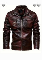 Stoere warme Bruin/Karmozijnrode jas -             Maat XL, Kleding | Heren, Nieuw, Overige maten, Ophalen of Verzenden, Onbekend