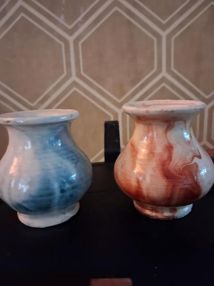 Set van 2 kleine vintage vaasjes, Antiek en Kunst, Antiek | Vazen, Ophalen of Verzenden