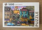 Rebo Legpuzzel 1000 stukjes - Paris Streets, Ophalen of Verzenden, 500 t/m 1500 stukjes, Zo goed als nieuw, Legpuzzel