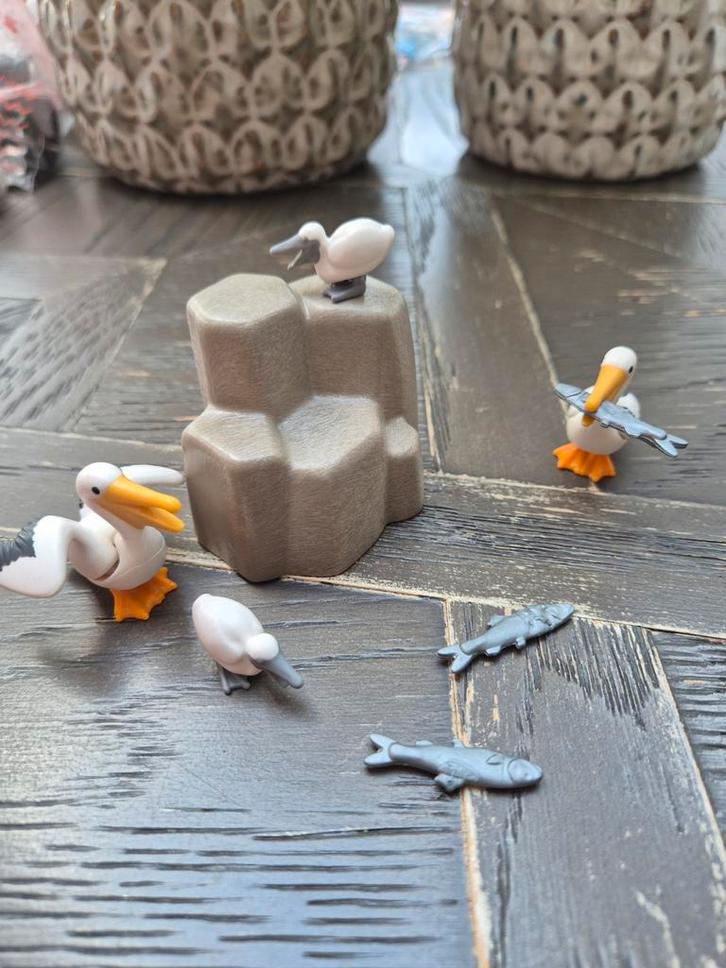 Playmobil 9070 - Vogels met Rots en Vis, Kinderen en Baby's, Speelgoed | Playmobil, Gebruikt, Los playmobil, Ophalen of Verzenden