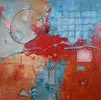 Kleurrijke abstracte schilderijen, Ophalen of Verzenden