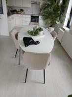 Ovale witte Ikea eettafel, Ophalen, Overige materialen, Gebruikt, 100 tot 150 cm