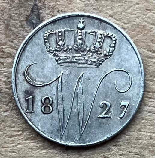 mooie 5 cent Willem I 1827 Utrecht, Postzegels en Munten, Munten | Nederland, Losse munt, 5 cent, Koning Willem I, Zilver, Ophalen