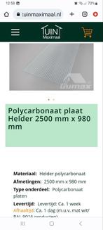 4x Polycarbonaat plaat helder 2500mm x 980 mm NIEUW, Nieuw, Overige materialen, Minder dan 20 mm, Ophalen