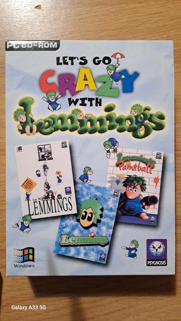 Pc cd-rom LEMMINGS + oh no More Lemmings + 3d + Paintball beschikbaar voor biedingen