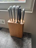 Vivo villeroy & boch messen set met blok, Huis en Inrichting, Keuken | Bestek, Ophalen of Verzenden, Zo goed als nieuw, Rvs of Chroom