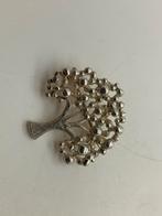 K479 Prachtige zilveren broche levensboom, Sieraden, Tassen en Uiterlijk, Broches, Minder dan 4 cm, Ophalen of Verzenden, Zilver