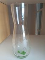 Glazen waterkaraf en glas royal leerdam tekst en landkaart, Verzamelen, Glas en Borrelglaasjes, Ophalen of Verzenden, Zo goed als nieuw