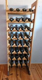 Wijnrek Eikenhouten  voor 32 flessen, Ophalen, Gebruikt, 25 flessen of meer, 75 cm of meer