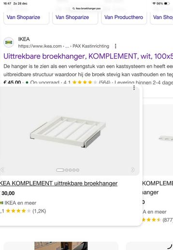Uitrekbare broekhanger Pax kast Ikea - afbeelding 2