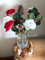 9 gehaakte KERST bloem tak Hulst bes  KERSTroos eikel ea, Hobby en Vrije tijd, Breien en Haken, Ophalen of Verzenden, Nieuw, Haken