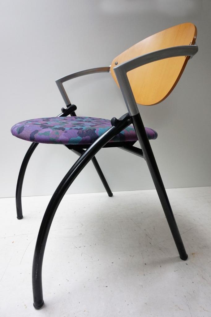 6 x vintage design stoelen/ eetkamerstoelen met armleuning, Huis en Inrichting, Stoelen, Gebruikt, Vijf, Zes of meer stoelen, Hout