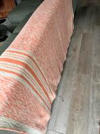 Mooie oranje wit wollen vintage deken, Ophalen of Verzenden, Gebruikt