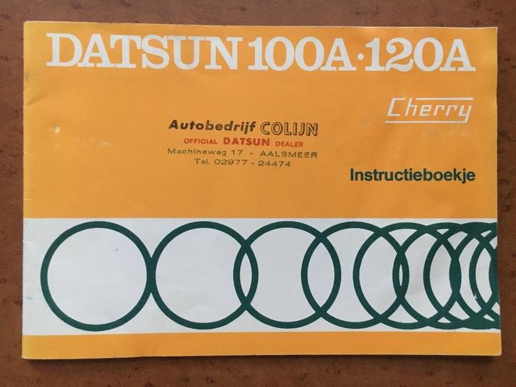 OWNERS MANUAL + INSTRUCTIEBOEKJE DATSUN 100A-120A COLIJN, Auto diversen, Handleidingen en Instructieboekjes, Ophalen of Verzenden