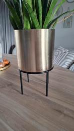 Gouden Bloempot Leenbakker, Tuin en Terras, Rond, Zo goed als nieuw, Metaal, Tuin