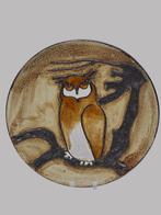 Vintage wandbord uil, Ophalen of Verzenden