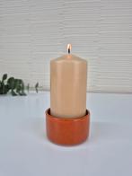 Stomp kaarsenhouder. Vintage oranje (Adco?) Kandelaar., Huis en Inrichting, Ophalen of Verzenden, ., ., .