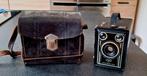 Vintage  Agfa synchro box fototoestel met leer tasje, Audio, Tv en Foto, Fotocamera's Analoog, Ophalen, Gebruikt, Compact, Overige Merken