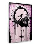 Banksy flamingo Glasschilderij 40x60cm  + Ophangsysteem, Huis en Inrichting, Woonaccessoires | Schilderijen, Tekeningen en Foto's
