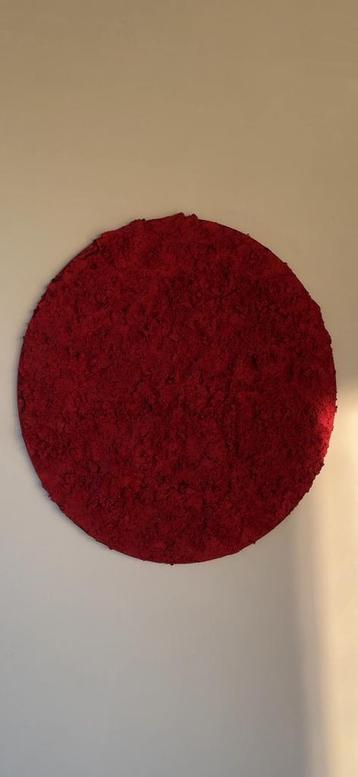 Abstract werk, bosco sodi geinspireerd, rode cirkel beschikbaar voor biedingen