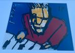 Herman Brood hand gesigneerd in mooie zwarte lijst., Ophalen