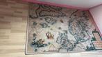 Vintage Wereldkaart Tapijt - Decoratief en Uniek 136x194, Ophalen, Gebruikt, 100 tot 150 cm, Vintage