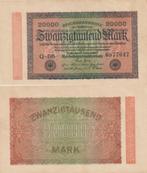 DUITSLAND 1923 20.000 mark #85b XF, Postzegels en Munten, Verzenden, Duitsland, Los biljet