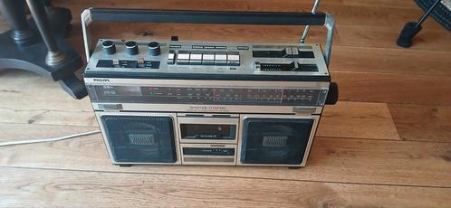 Mooie retro 80s  philips 584 4 bands radio casette recorder, Audio, Tv en Foto, Radio's, Zo goed als nieuw, Radio, Ophalen of Verzenden