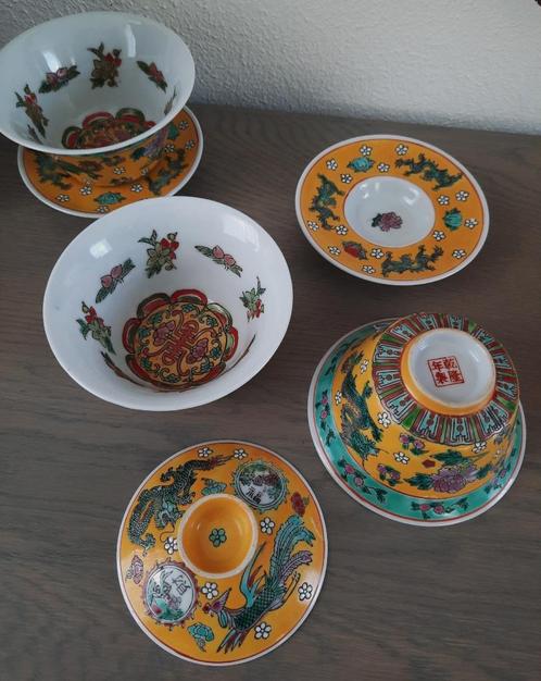 chinese kommetjes en bordjes, Antiek en Kunst, Antiek | Servies compleet, Ophalen of Verzenden