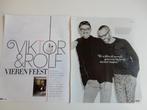 Viktor en Rolf (mode) interview uit tijdschrift., Verzamelen, Ophalen of Verzenden, 1980 tot heden, Nederland, Knipsel(s)