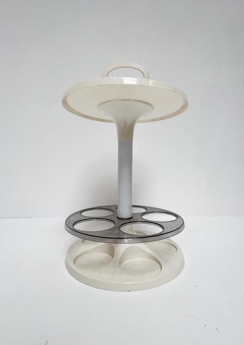 Van Flair Holland drankentafeltje, bijzettafel, 1970’s, Huis en Inrichting, Tafels | Bijzettafels, Gebruikt, Rond, 45 tot 60 cm