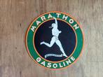 Emaille reclame MARATHON Gasoline reclamebord, Verzamelen, Merken en Reclamevoorwerpen, Ophalen of Verzenden, Gebruikt, Reclamebord