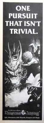 2 vintage advertenties reclames Dungeons & Dragons game 1991, Ophalen of Verzenden, Gebruikt, Overige typen