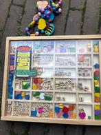 Houten kralen letters kralendoos, Kinderen en Baby's, Speelgoed | Houten speelgoed, Ophalen, Gebruikt