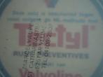 sticker oud TECTYL RAAMSTICKER ruit auto oldtimer race car, Verzenden, Zo goed als nieuw, Bedrijf of Vereniging