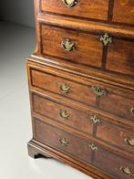 Ladekast Tallboy 19e eeuw eiken, Ophalen, Gebruikt, Eikenhout, 50 tot 100 cm