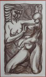 kohltekening "moeder en kind", Ophalen