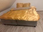 Boxspring grijs compleet, Ophalen, Tweepersoons, Zo goed als nieuw, 200 cm