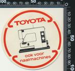 Sticker: Toyota - Ook voor naaimachines, Ophalen of Verzenden, Zo goed als nieuw, Bedrijf of Vereniging