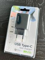 2-IN-1 USB A EN USB C SNEL OPLADER 3.0 FAST CHARGE, Telecommunicatie, Mobiele telefoons | Telefoon-opladers, Samsung, Ophalen of Verzenden