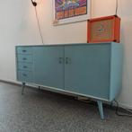 Mid Century jaren 50/60 dressoir - pastelblauw, Huis en Inrichting, Kasten | Dressoirs, Ophalen, Gebruikt, 150 tot 200 cm, Mid-Century Modern
